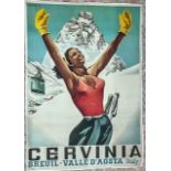 Musati Cervinia Italian Ski Poster