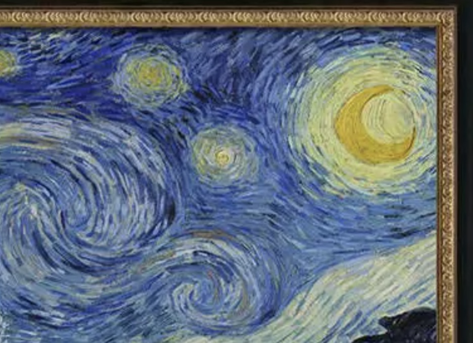 Vincent Van Gogh "Starry Night, 1889" Oil Painting, After - Image 3 of 5