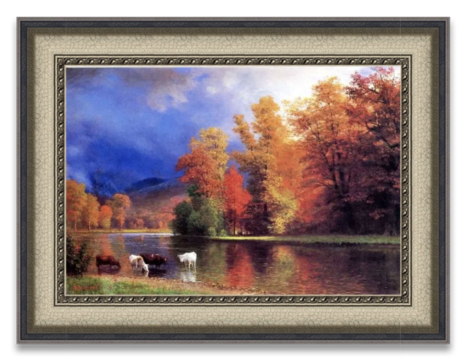 Albert Bierstadt "On the Saco" Oil Painting, After