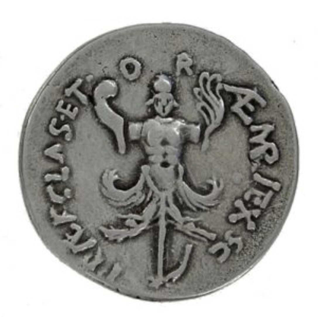 Roman Denarius, Sextus Popey Neptune 37 B.C. Coin - Image 2 of 2