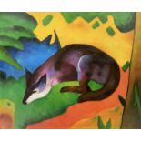 Franz Marc "Blue Black Fox, 1911" Oil Painting, After