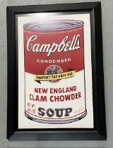 ANDY WARHOL NEW ENGLAND CLAM CHOWDER SIGNED/NUMBERED LITHOGRAPH