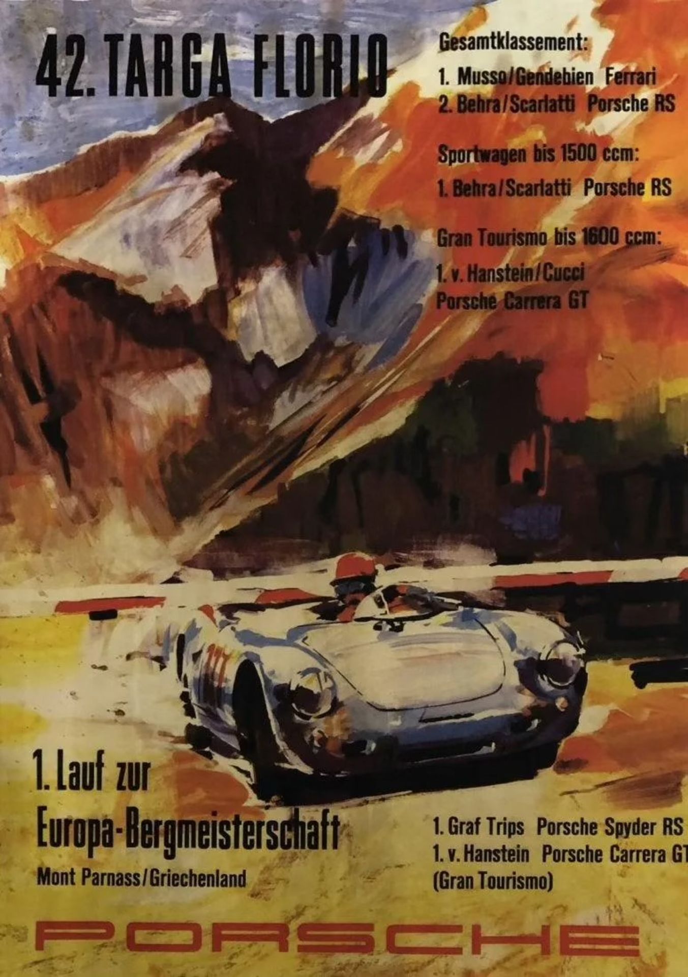 Porsche Race Poster "Targa Florio"