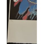 Andy Warhol â€˜Supermanâ€™ offset lithograph plate signed hand numbered