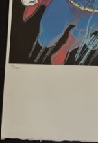Andy Warhol â€˜Supermanâ€™ offset lithograph plate signed hand numbered