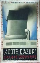 A.M. Cassandre Cote D'Azur Cruise Travel Poster