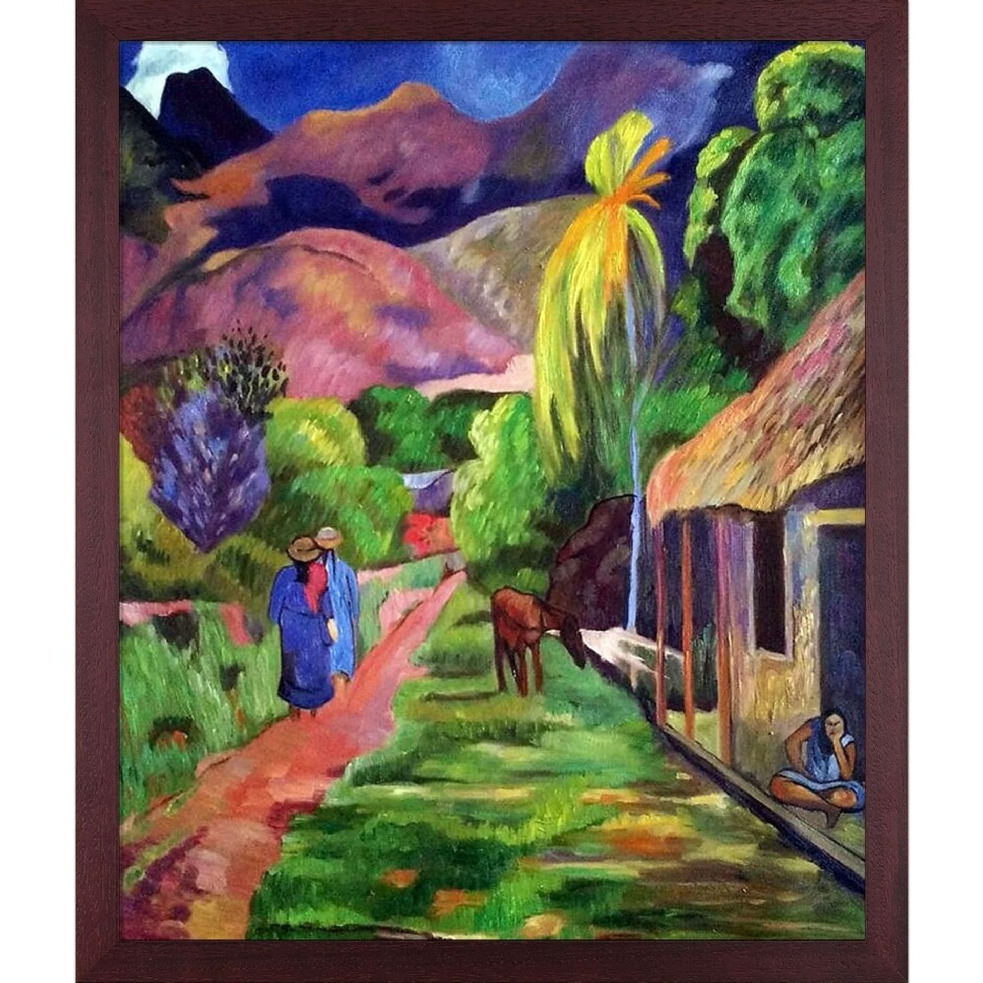 Paul Gaugin "Road in Tahiti, 1891" Oil Painting, After