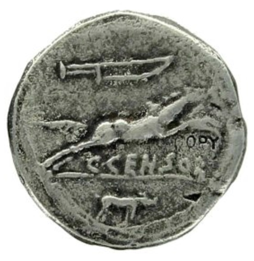 Roman Republic AR Denarius 88 BC Caius Marcius Censorinus - Image 2 of 2