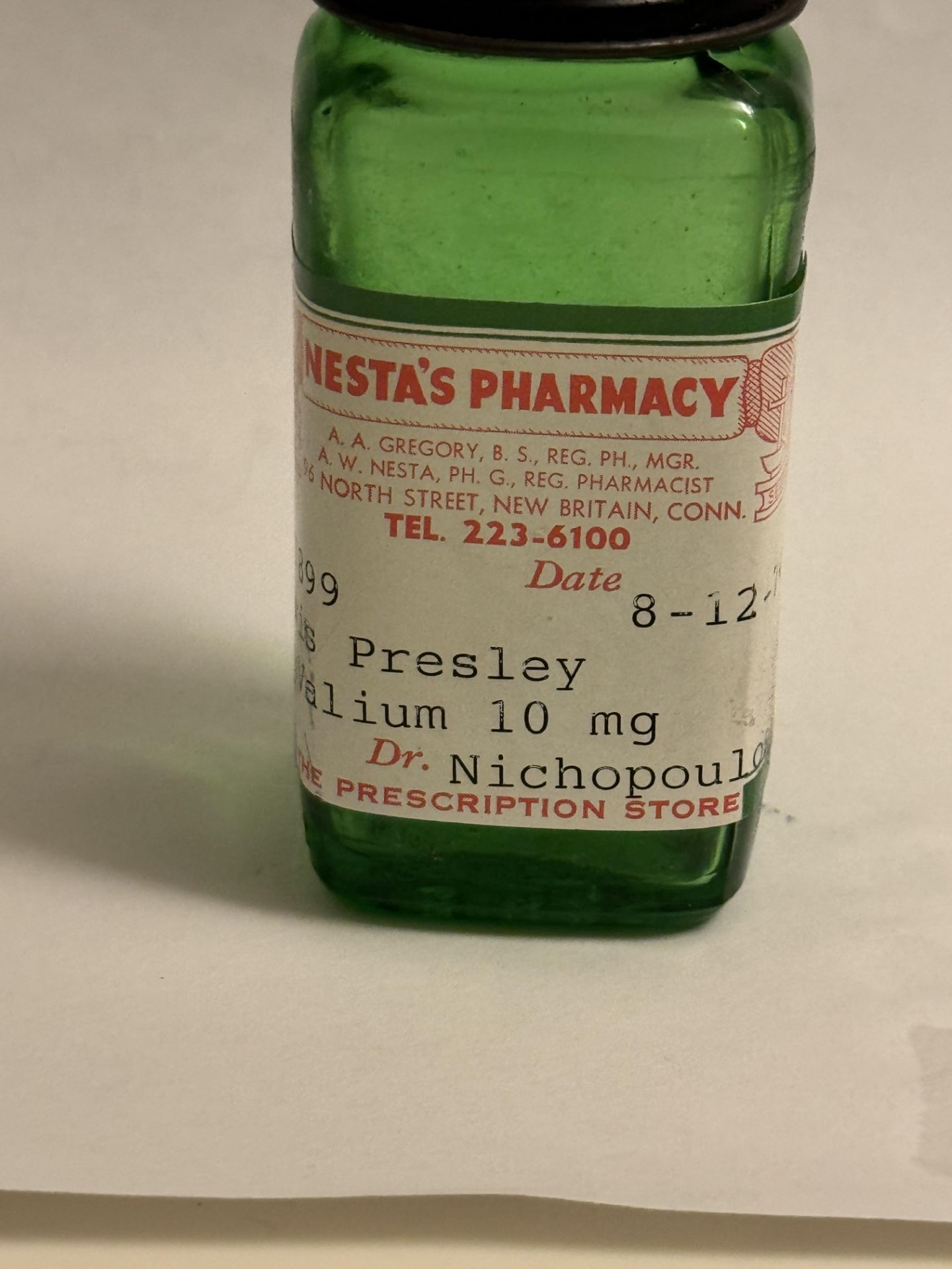 Elvis Presley Valium prescription bottle - Bild 4 aus 7