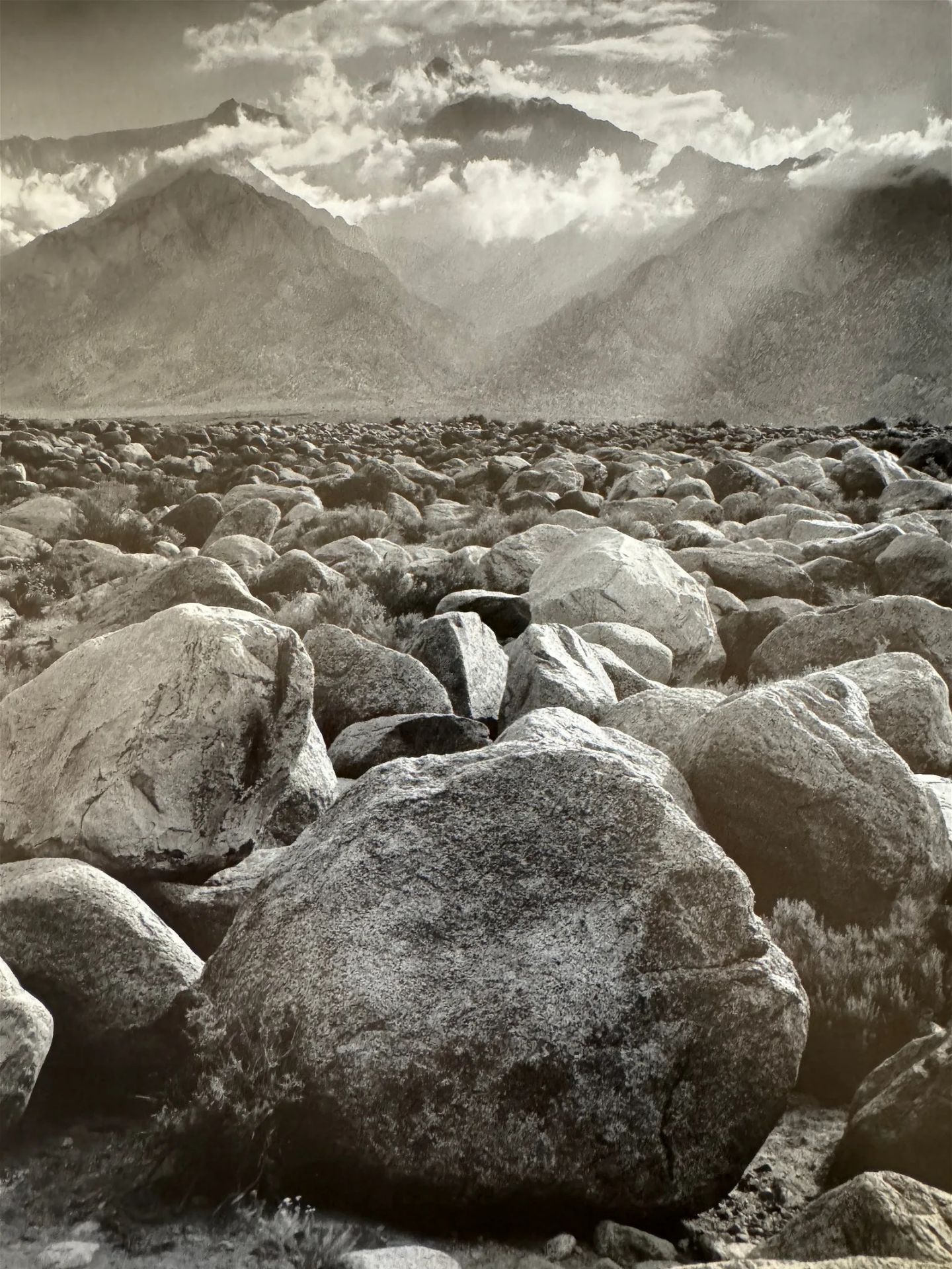 Ansel Adams "Mount Williamson, Sierra Nevada, from Manzanar, 1944" Print - Bild 3 aus 5