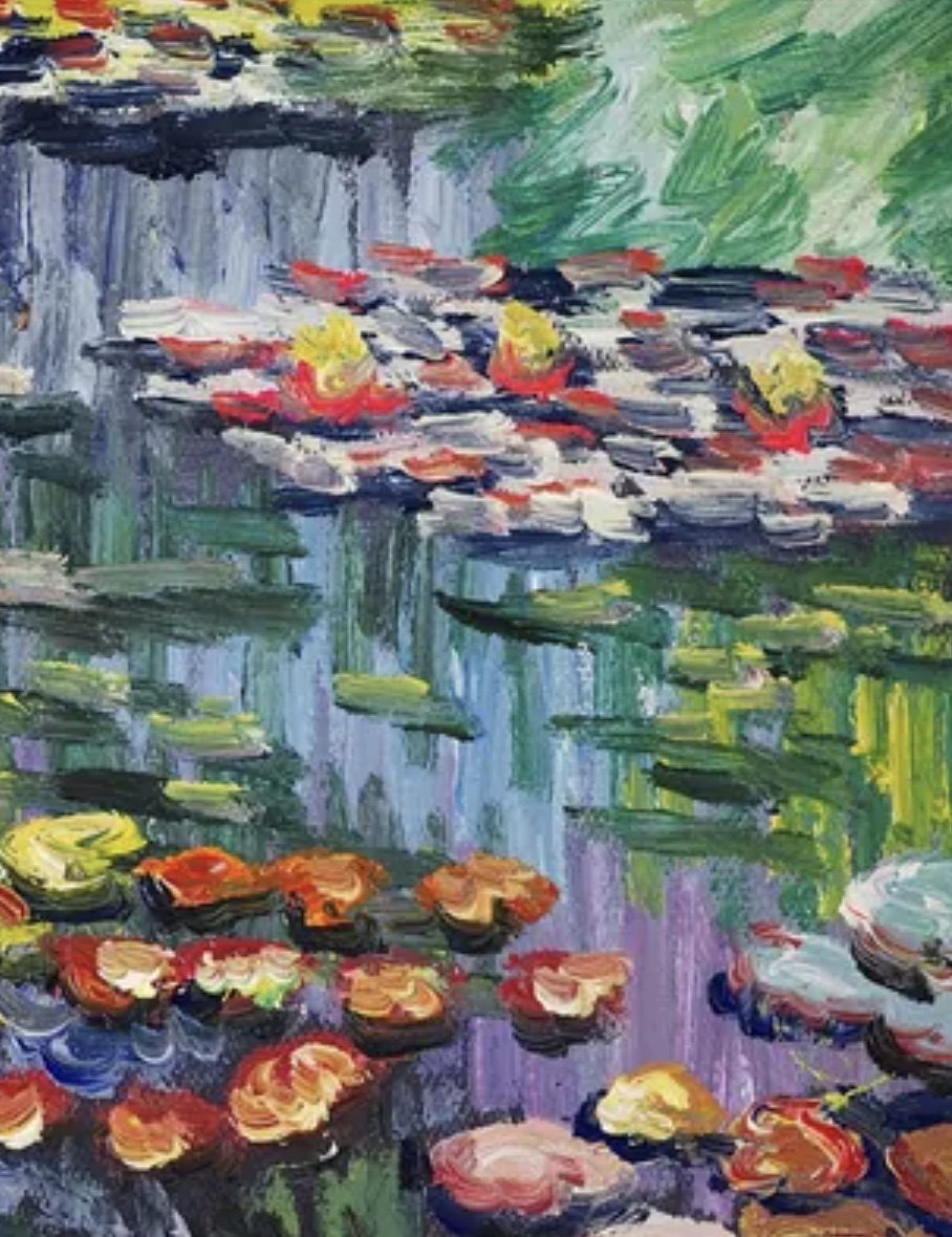 Claude Monet "Water Lilies" Oil Painting, After - Image 4 of 6