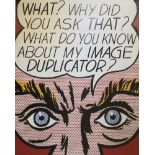 Roy Lichtenstein "Image Duplicator, 1963" Offset Lithograph