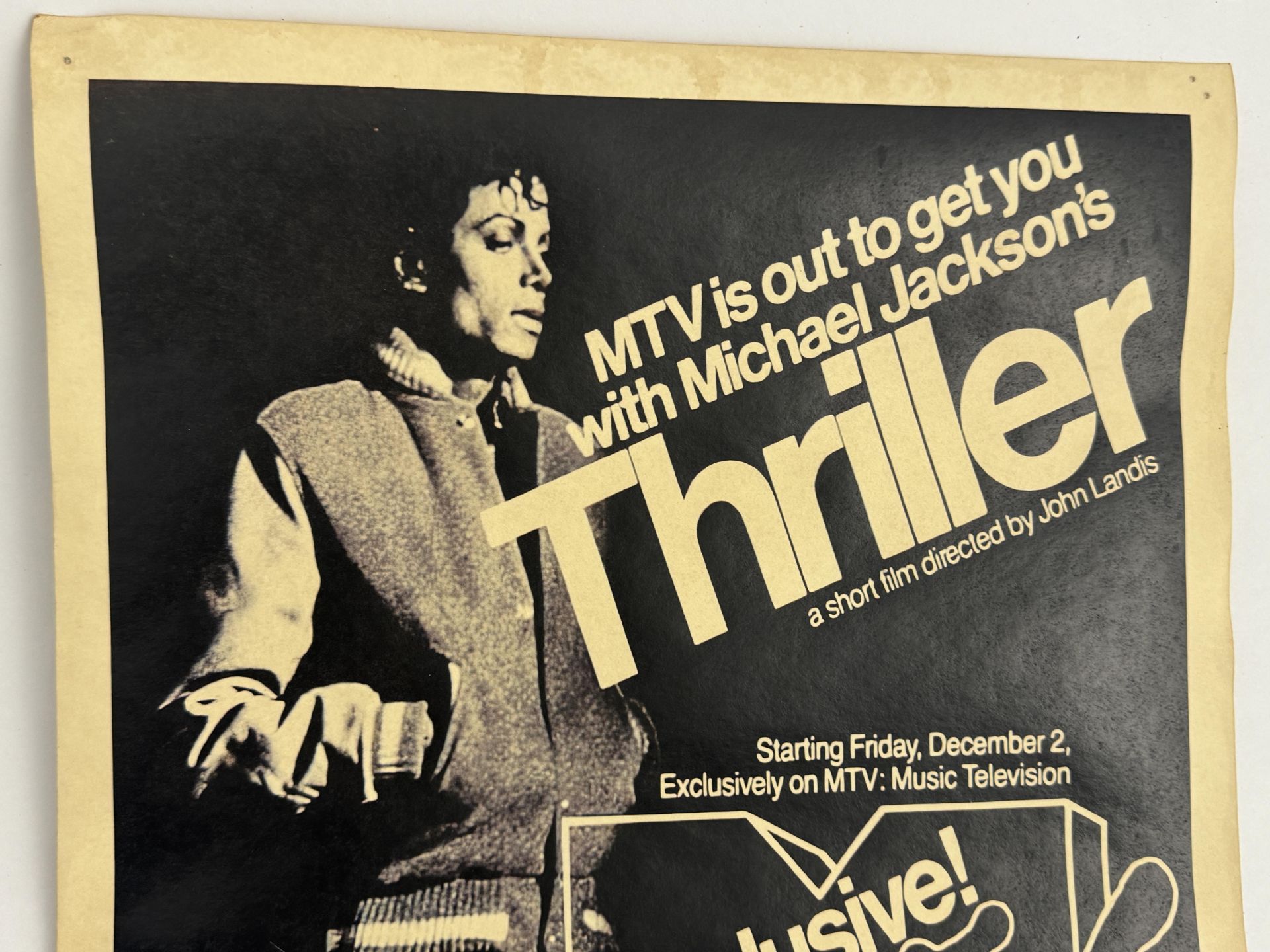 Micheal Jackson MTV Thriller Concert Poster - Image 3 of 5