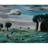 Gertrude Abercrombie "Out in the Country, 1939" Offset Lithograph