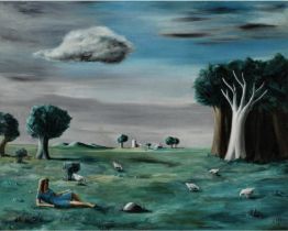 Gertrude Abercrombie "Out in the Country, 1939" Offset Lithograph