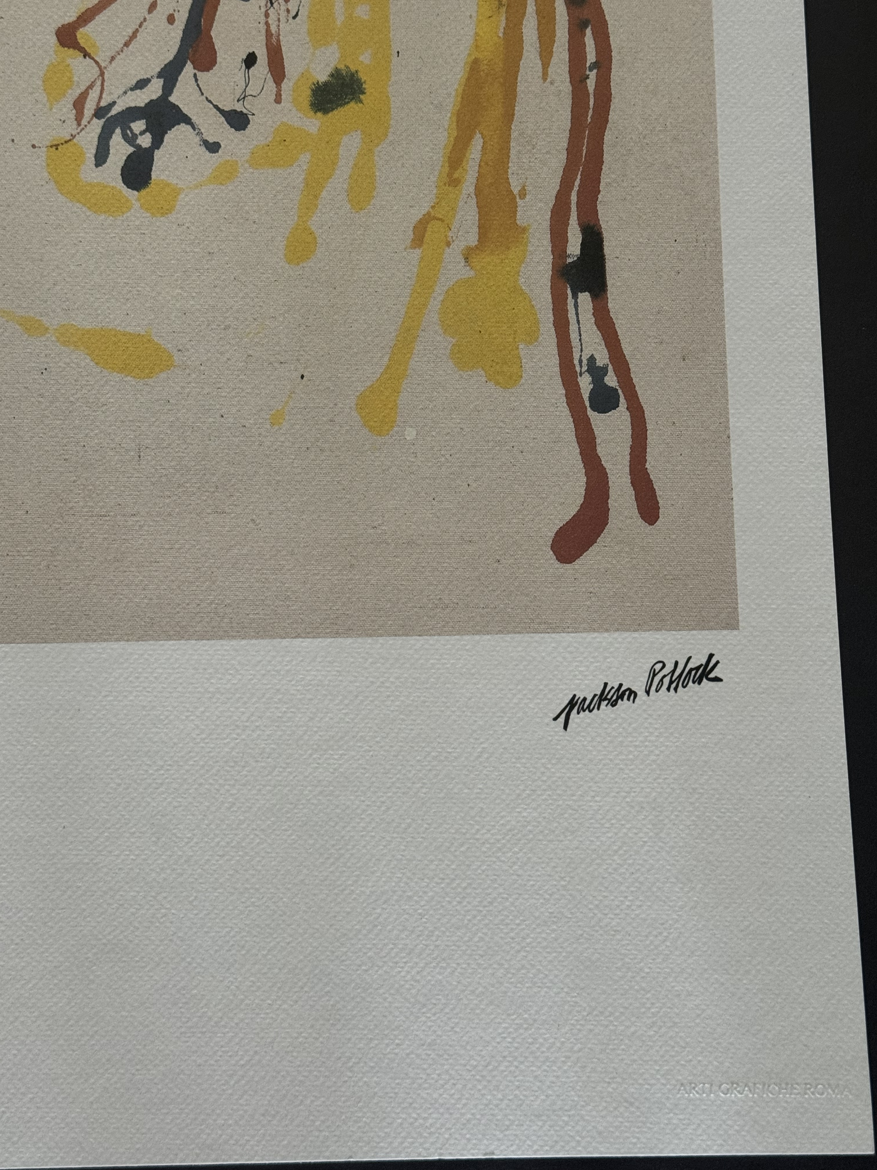 Jackson Pollock offset lithograph plate signed - Image 2 of 5