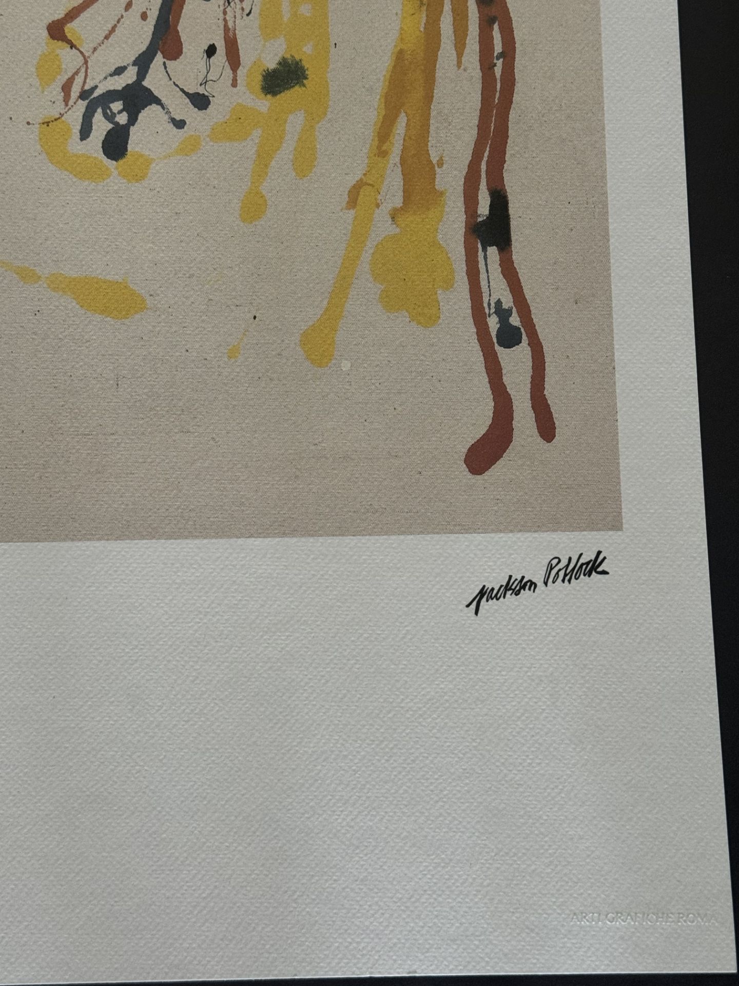 Jackson Pollock offset lithograph plate signed - Bild 2 aus 5