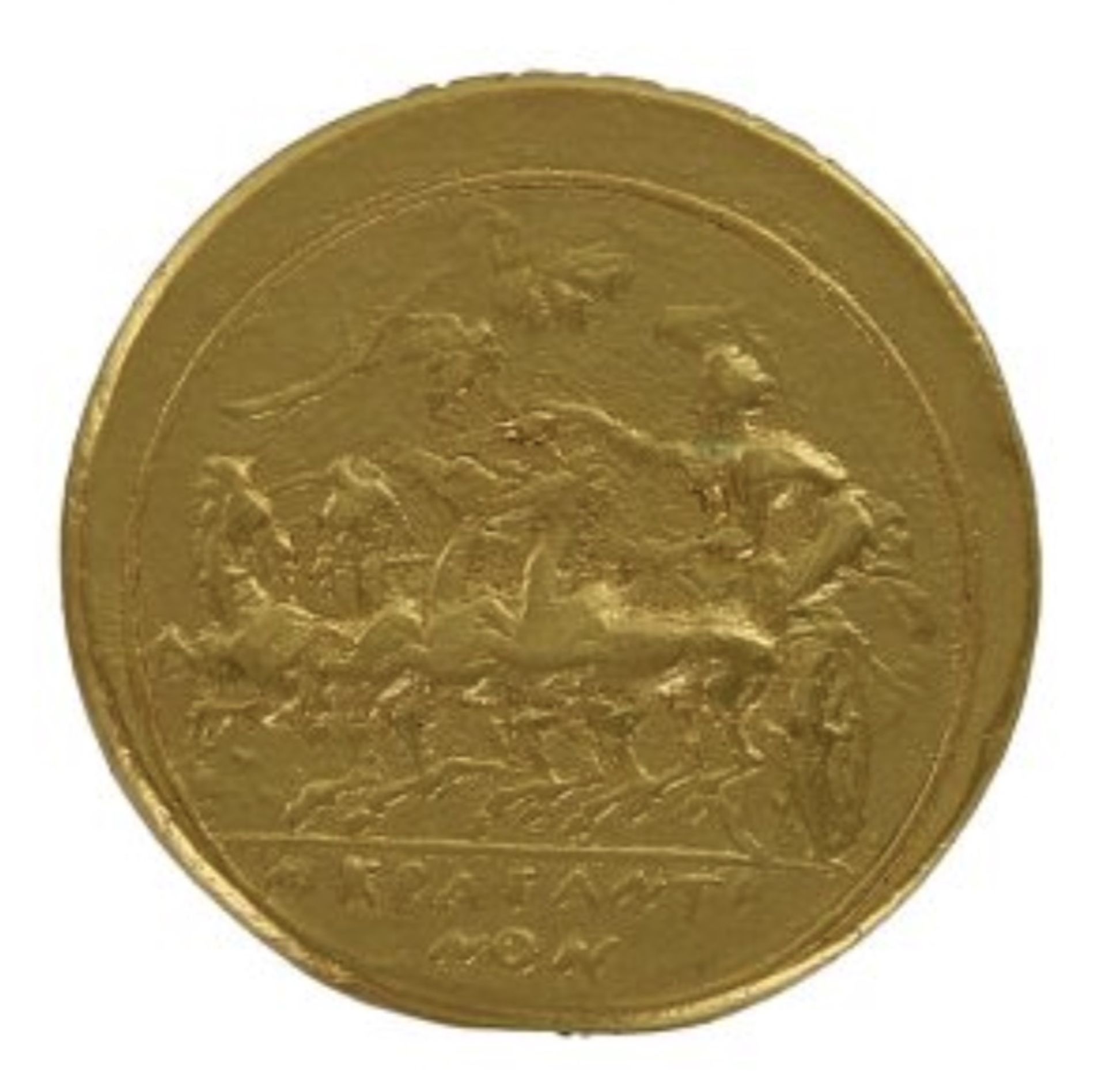 Agrigentum, Sicily, 24K Gold Plated Tetradrachm Coin - Bild 2 aus 2