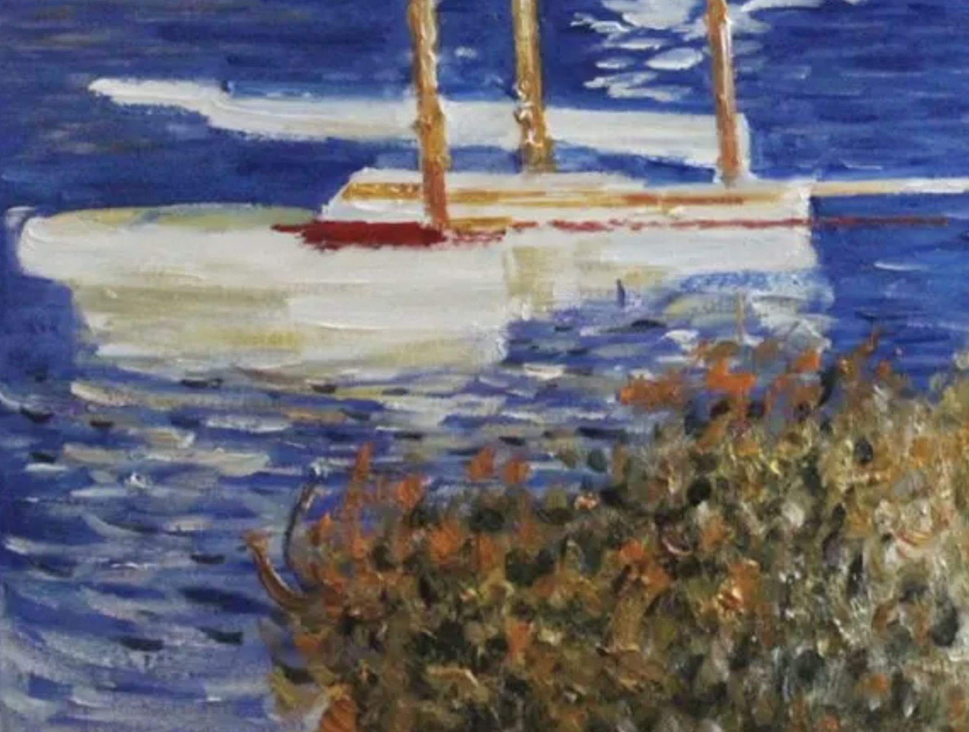 Claude Monet "Bassin d'Argenteuil, 1874" Oil Painting, After - Bild 4 aus 5