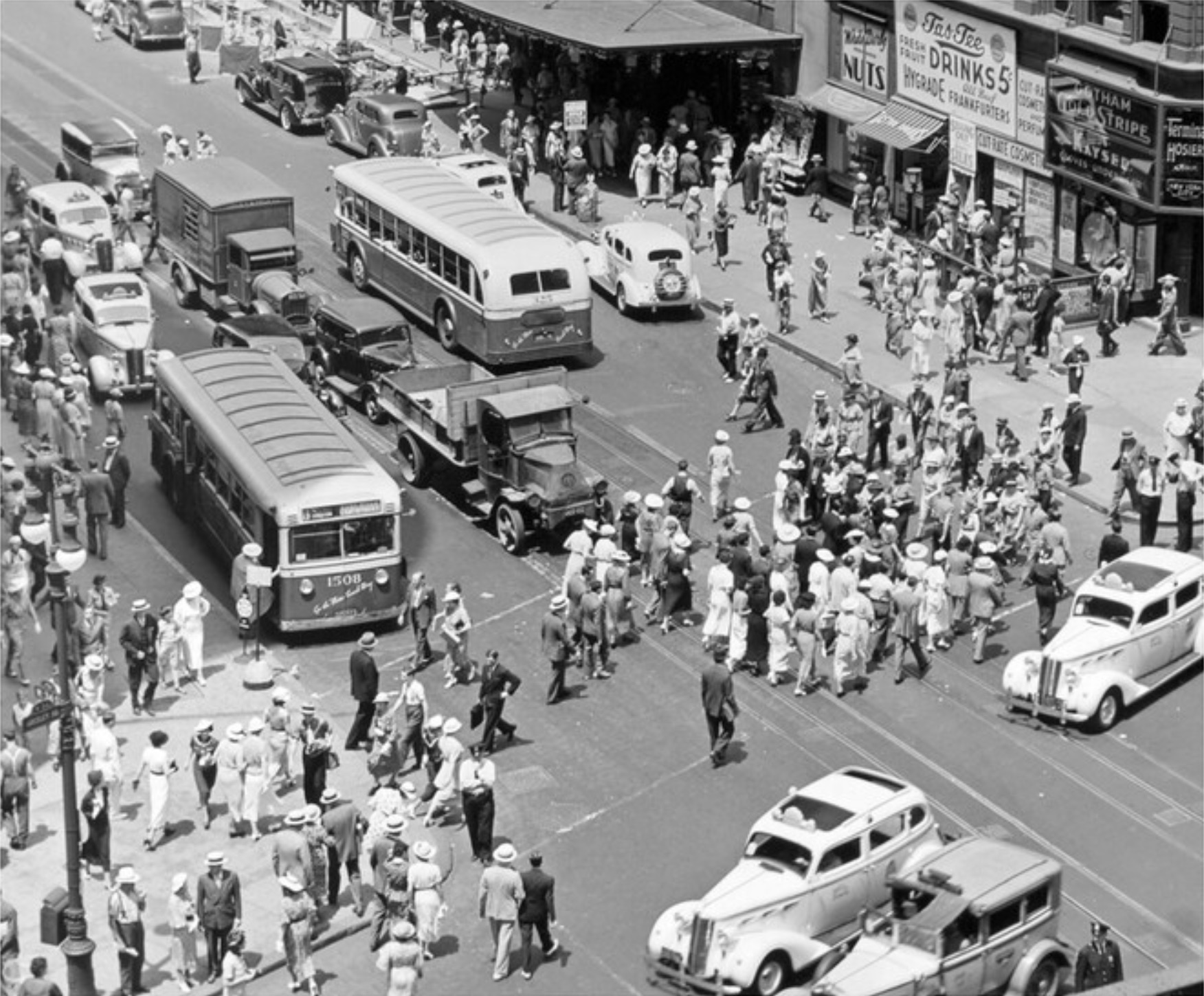 Berence Abbott "Herald Square, 34th and Broadway, Manhattan" Print