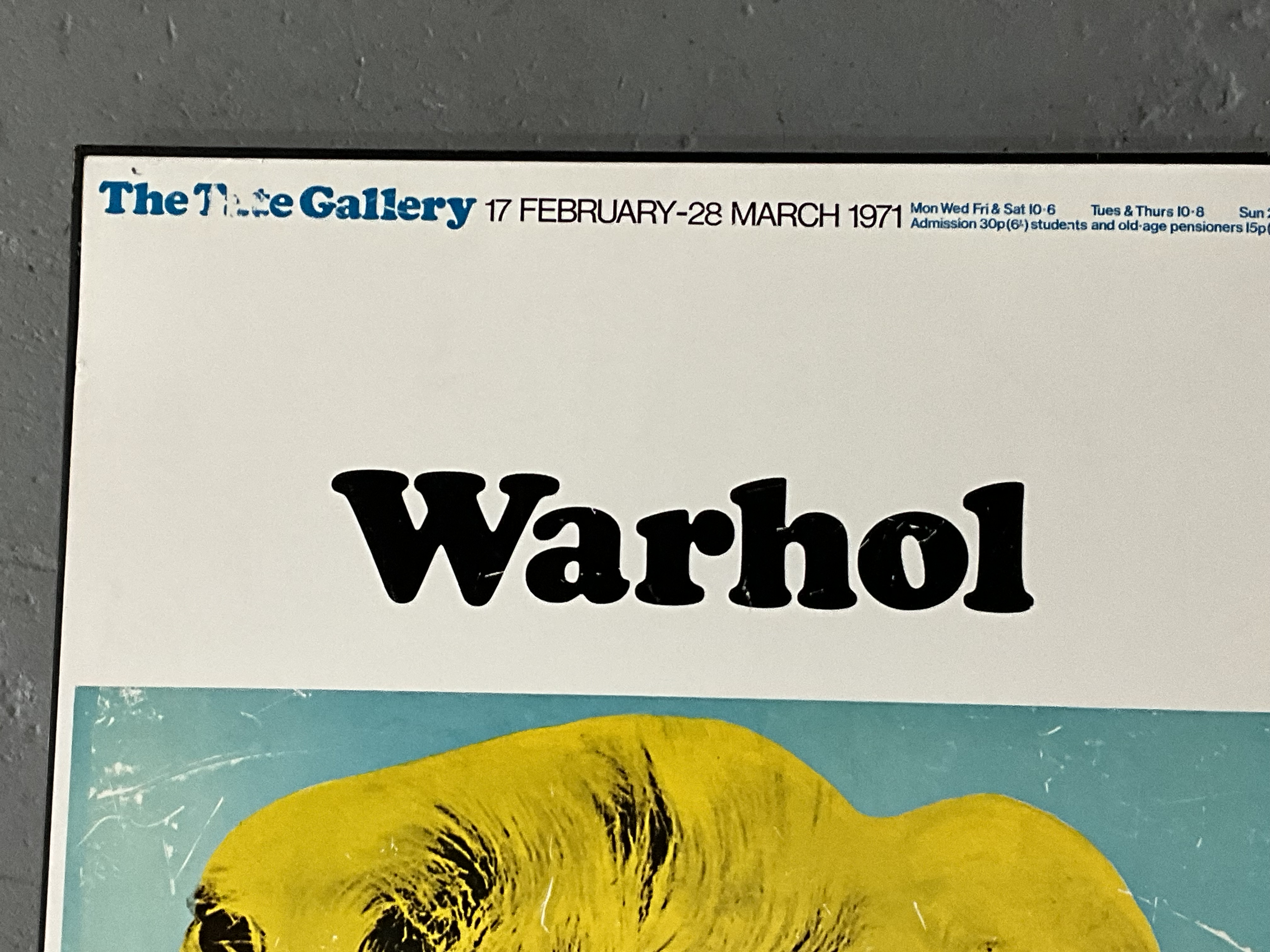 Andy Warhol Tate gallery poster framed 1971 - Image 2 of 3