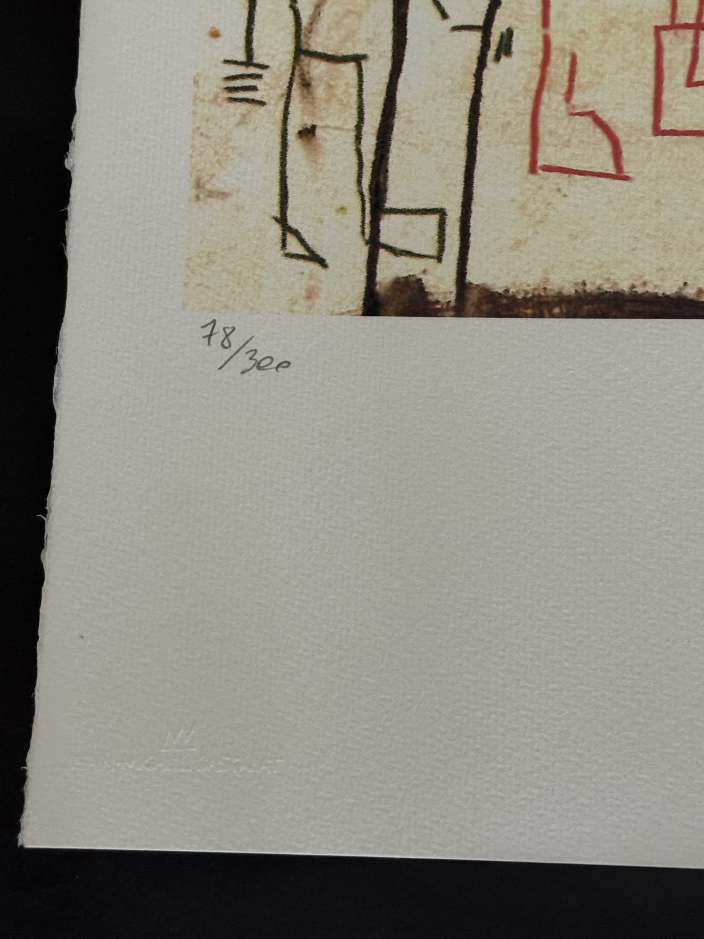 Jean Michel Basquat offset lithograph plate signed hand numbered - Bild 2 aus 5