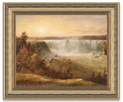 Albert Bierstadt "View of Niagara" Oil Painting, After