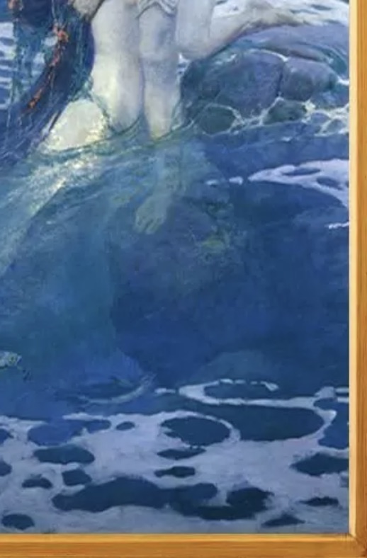Howard Pyle "The Mermaid" Oil Painting, After - Image 5 of 5