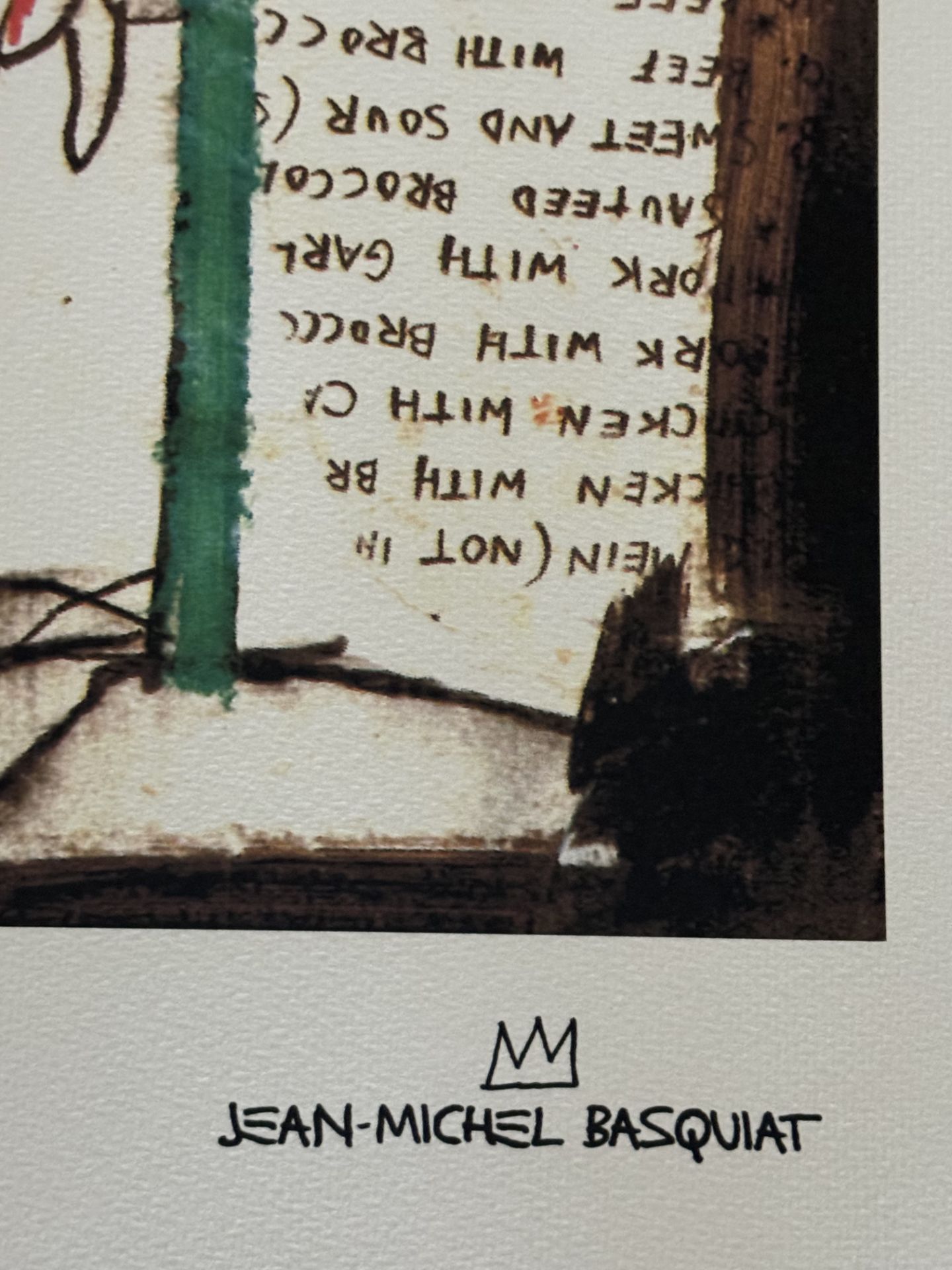 Jean Michel Basquat offset lithograph plate signed hand numbered - Bild 3 aus 5