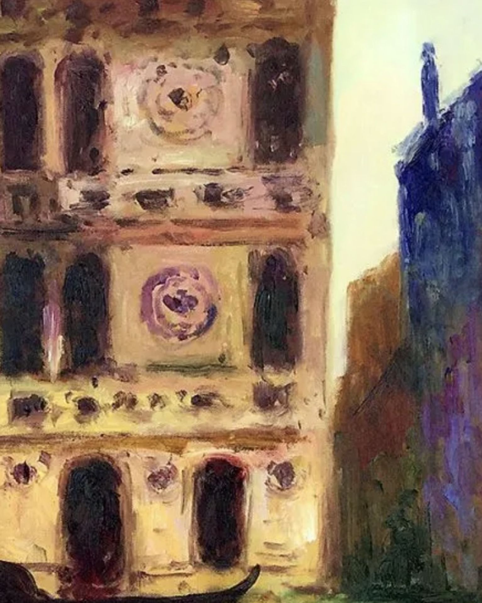 Claude Monet "Palazzo Dario, 1908" Oil Painting, After - Image 3 of 5