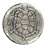 Silver Plated Aegina Attica Tortoise Greek Stater Coin