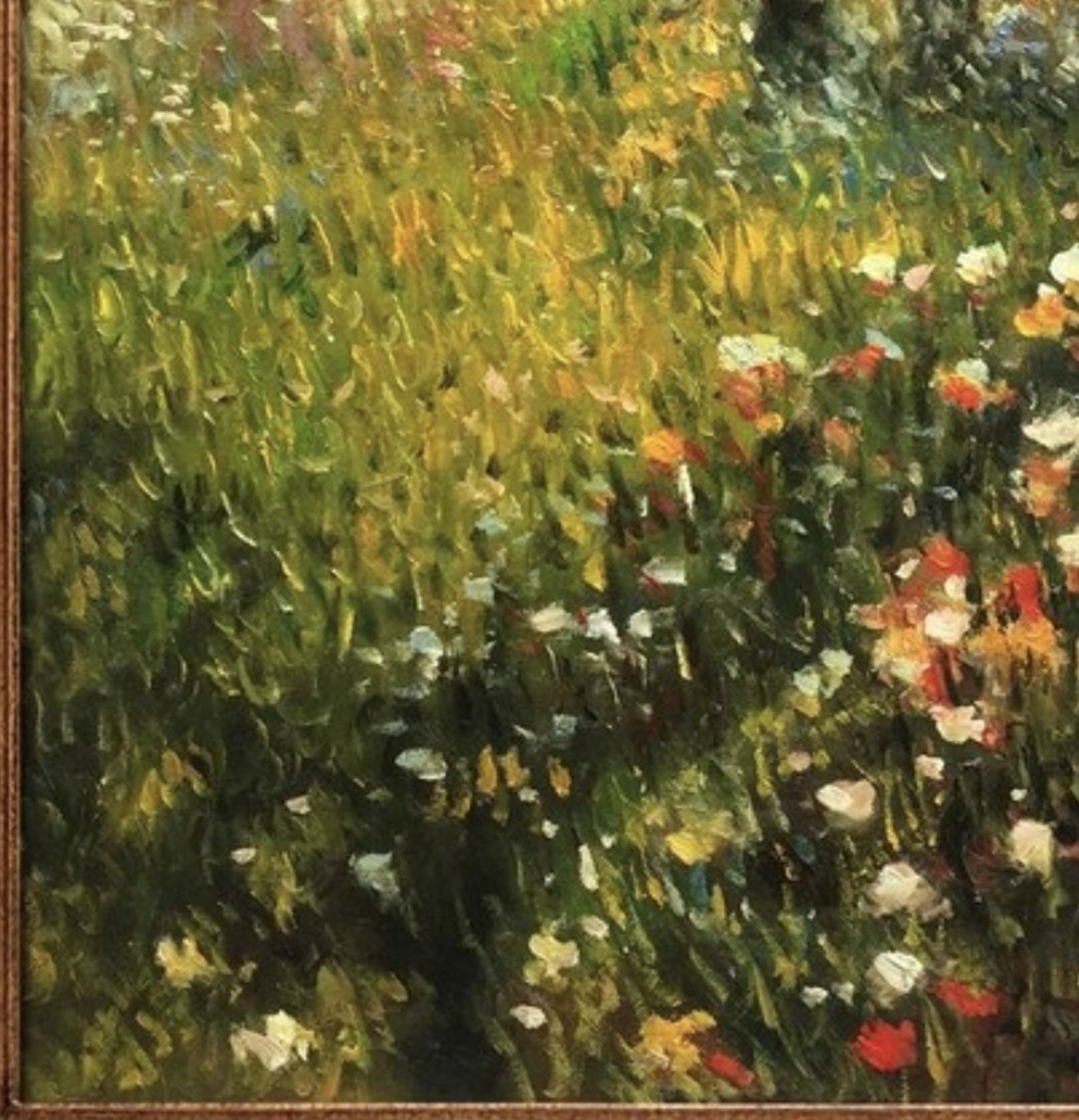 Pierre Auguste Renoir "Woman with a Parasol in a Garden, 1875" Oil Painting, After - Image 5 of 6