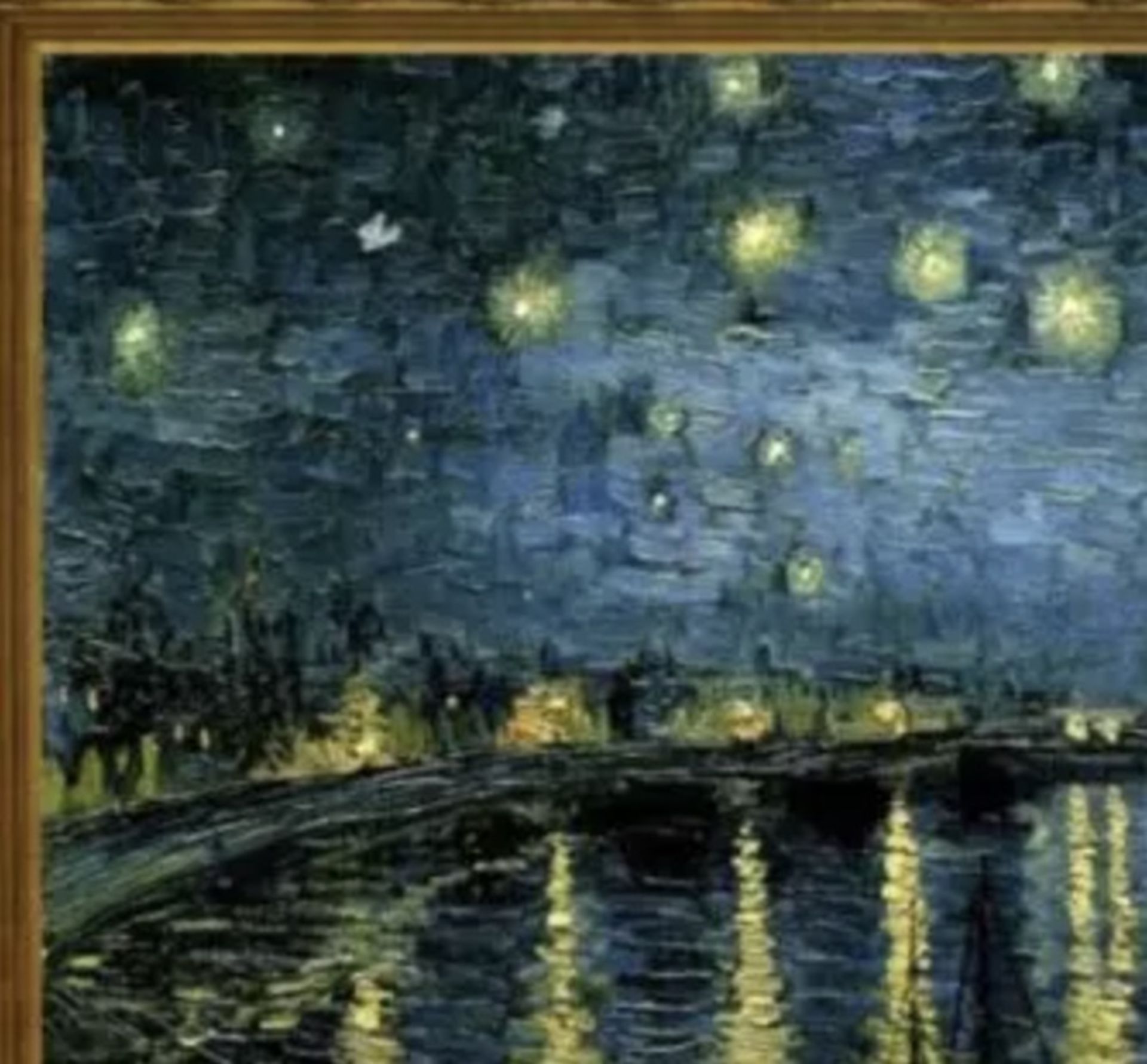 Vincent Van Gogh "Starry Night Over the Rhone" Oil Painting, After - Bild 2 aus 5