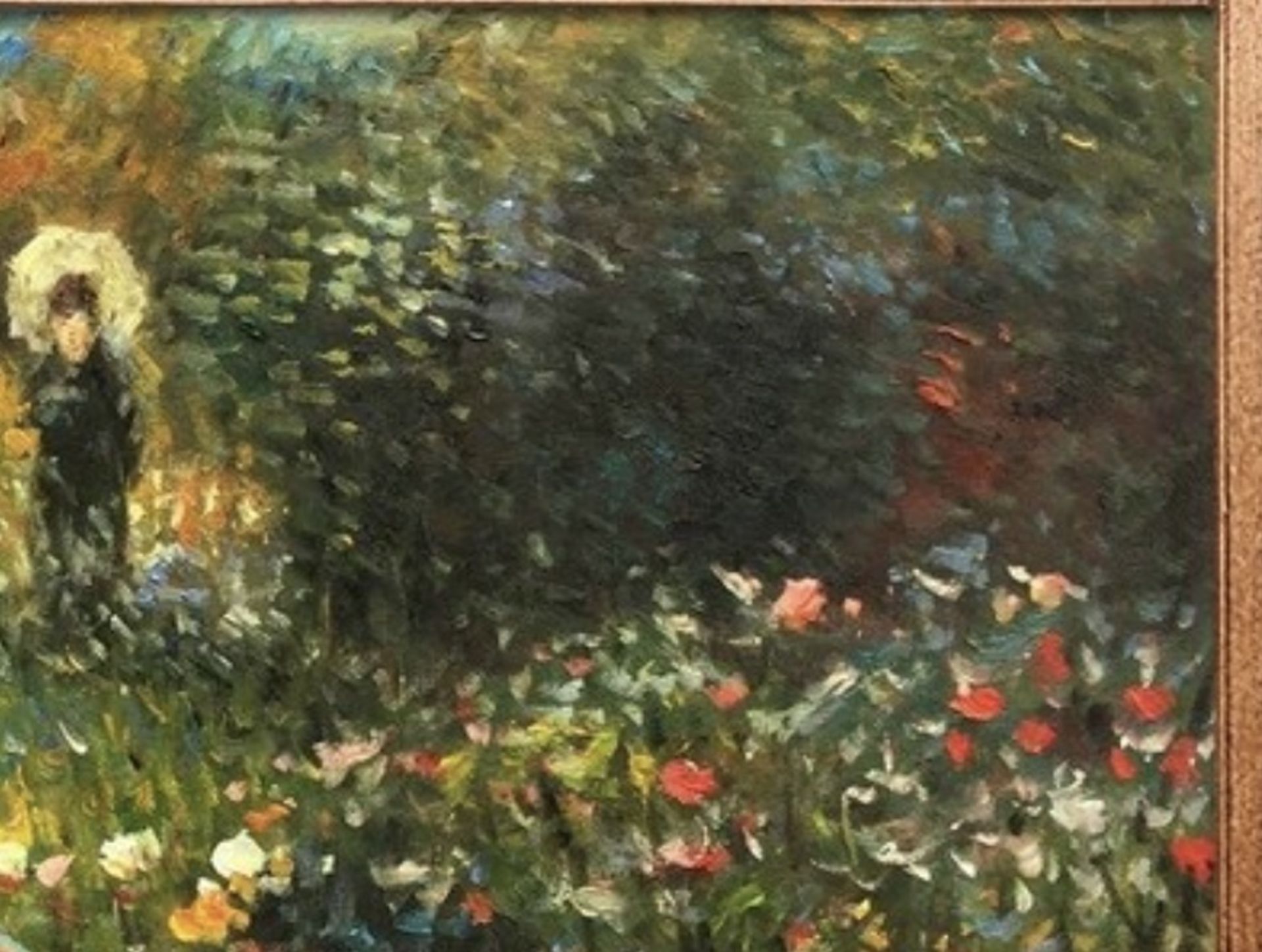 Pierre Auguste Renoir "Woman with a Parasol in a Garden, 1875" Oil Painting, After - Image 4 of 6