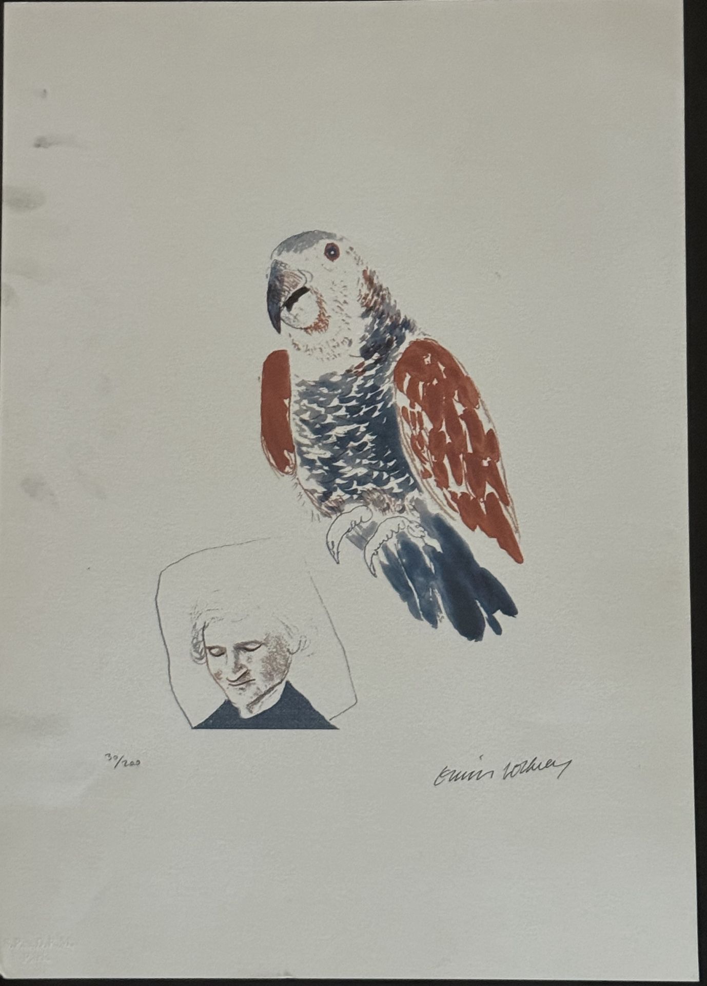 David Hockney offset lithograph plate signed hand numbered - Image 2 of 6