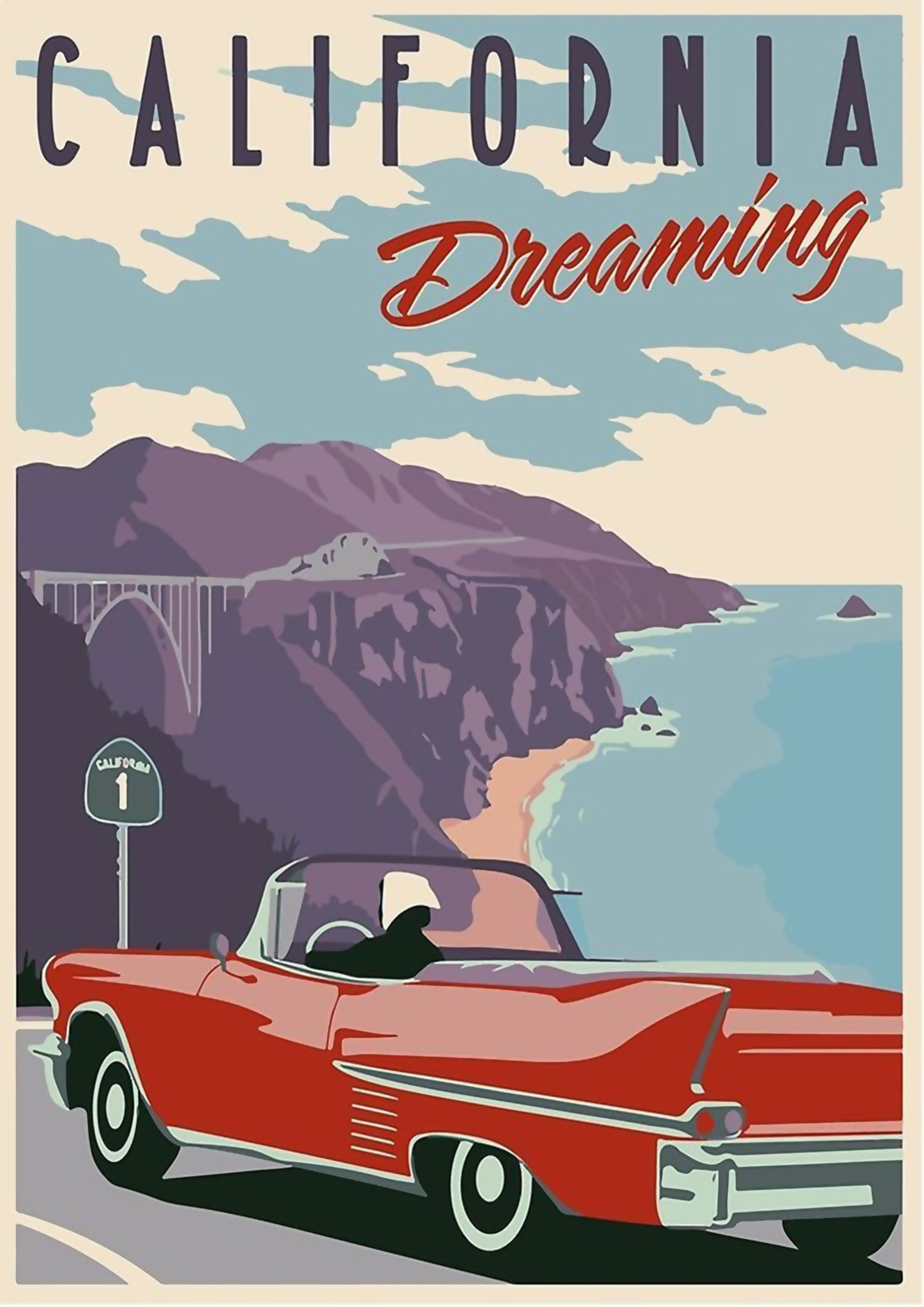 California Travel Poster