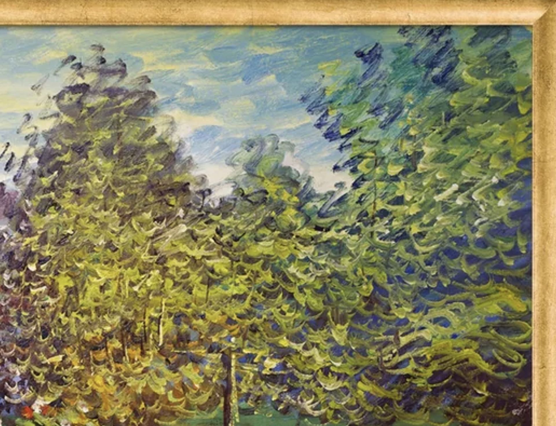 Claude Monet "Corner of the Garden at Montgeron" Oil Painting, After - Image 3 of 5