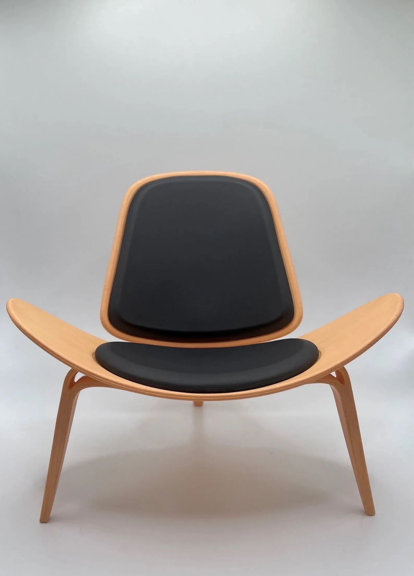 Three Hans Wegner Shell Chairs, Scale Model Desk Displays - Image 2 of 8