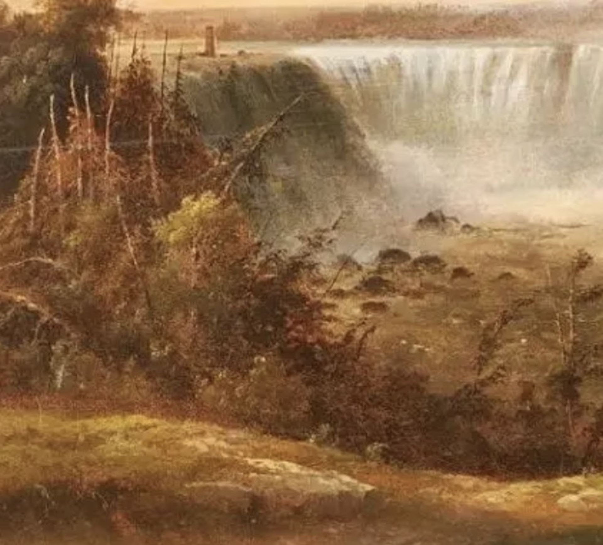 Albert Bierstadt "View of Niagara" Oil Painting, After - Image 4 of 5