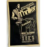 Micheal Jackson MTV Thriller Concert Poster