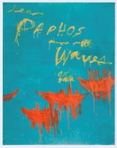 CY TWOMBLY: LEAVING PAPHOS RINGED WITH WAVES OFFSET LITHOGRAPH