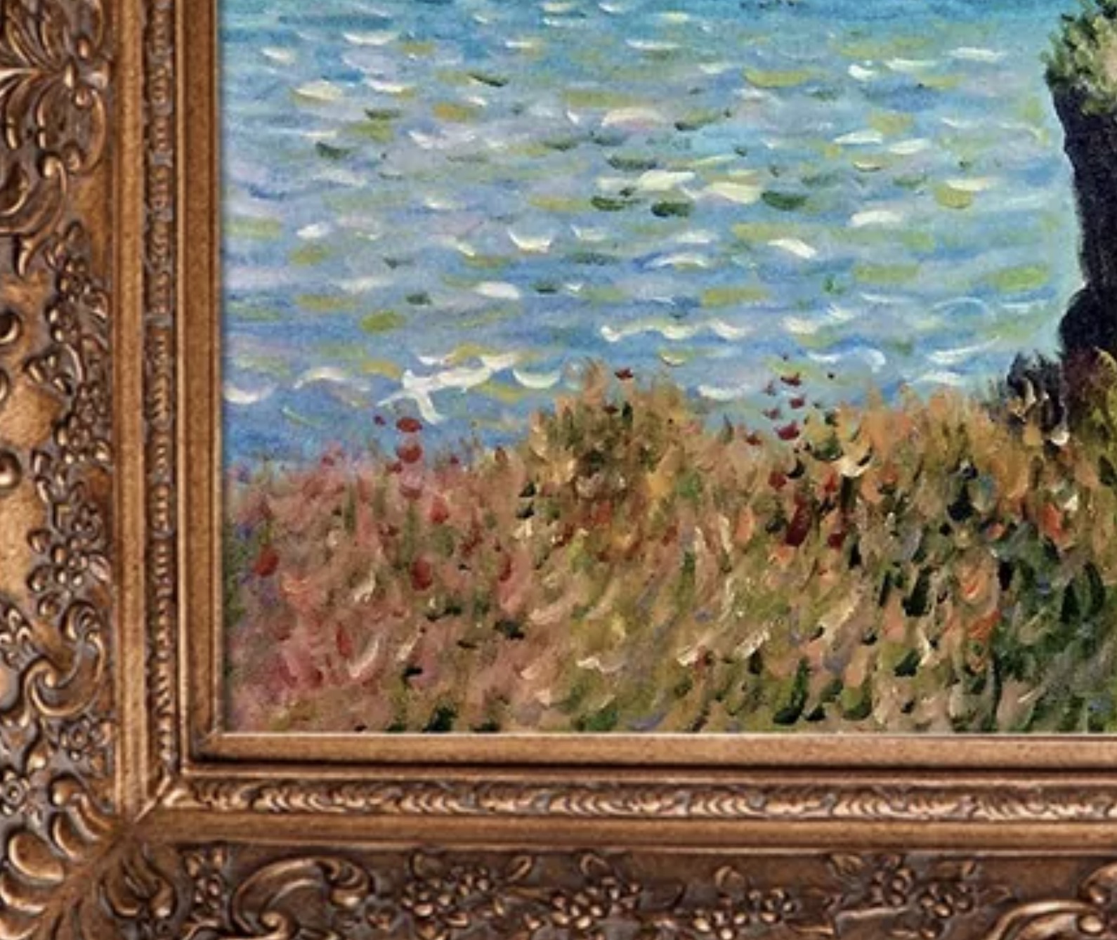 Claude Monet "Cliff Walk at Porville, 1882" Oil Painting, After - Image 5 of 6