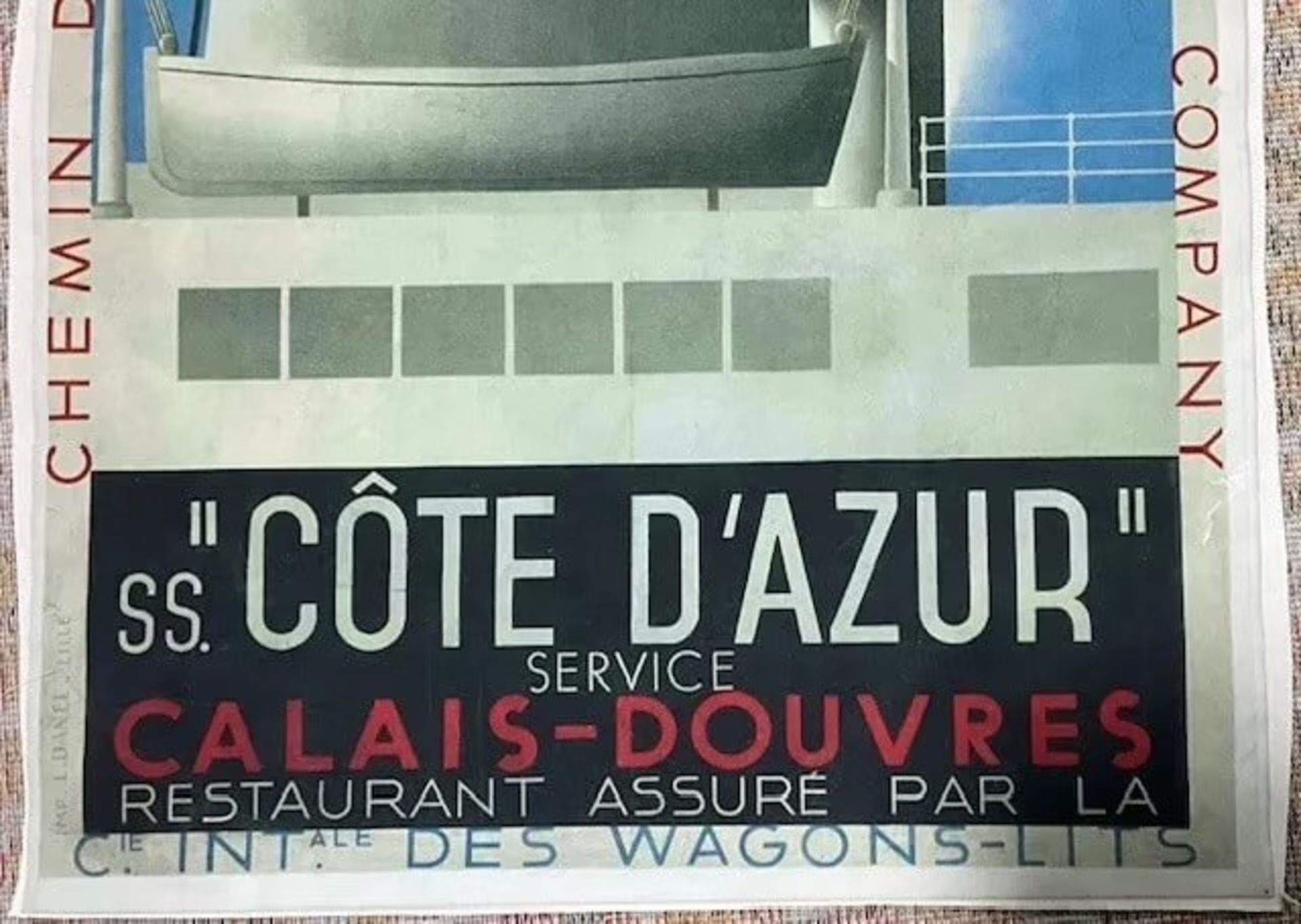 A.M. Cassandre Cote D'Azur Cruise Travel Poster - Bild 3 aus 4