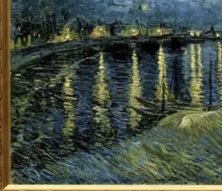 Vincent Van Gogh "Starry Night Over the Rhone" Oil Painting, After - Image 5 of 5