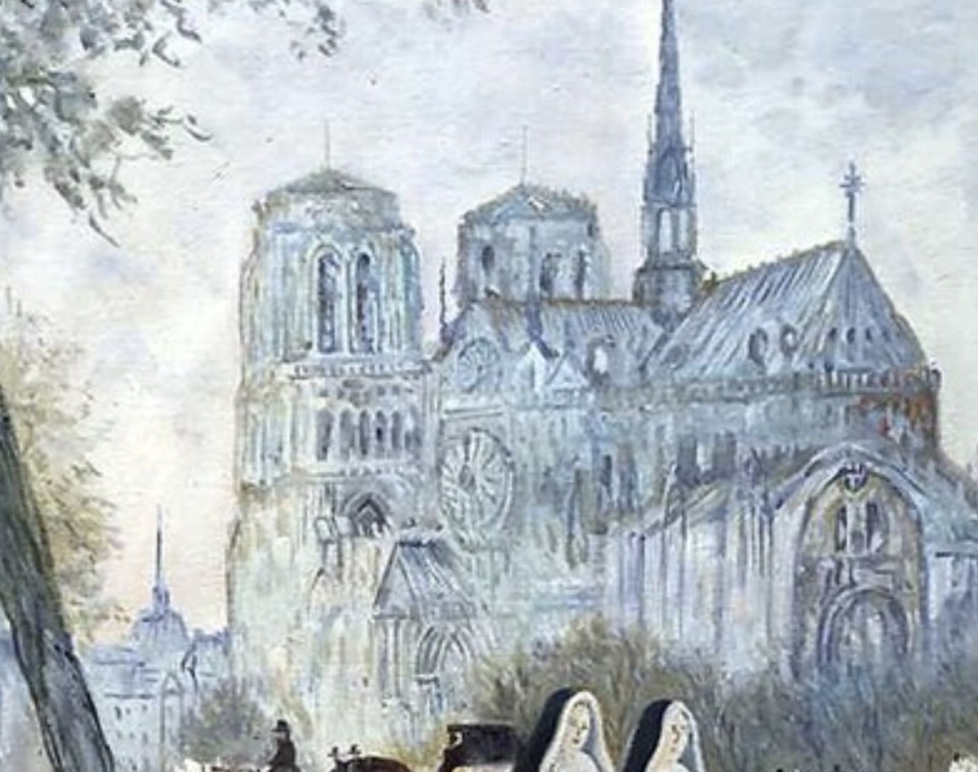 Jean Francois Raffaelli "Notre Dame de Paris" Oil Painting, After - Bild 6 aus 6