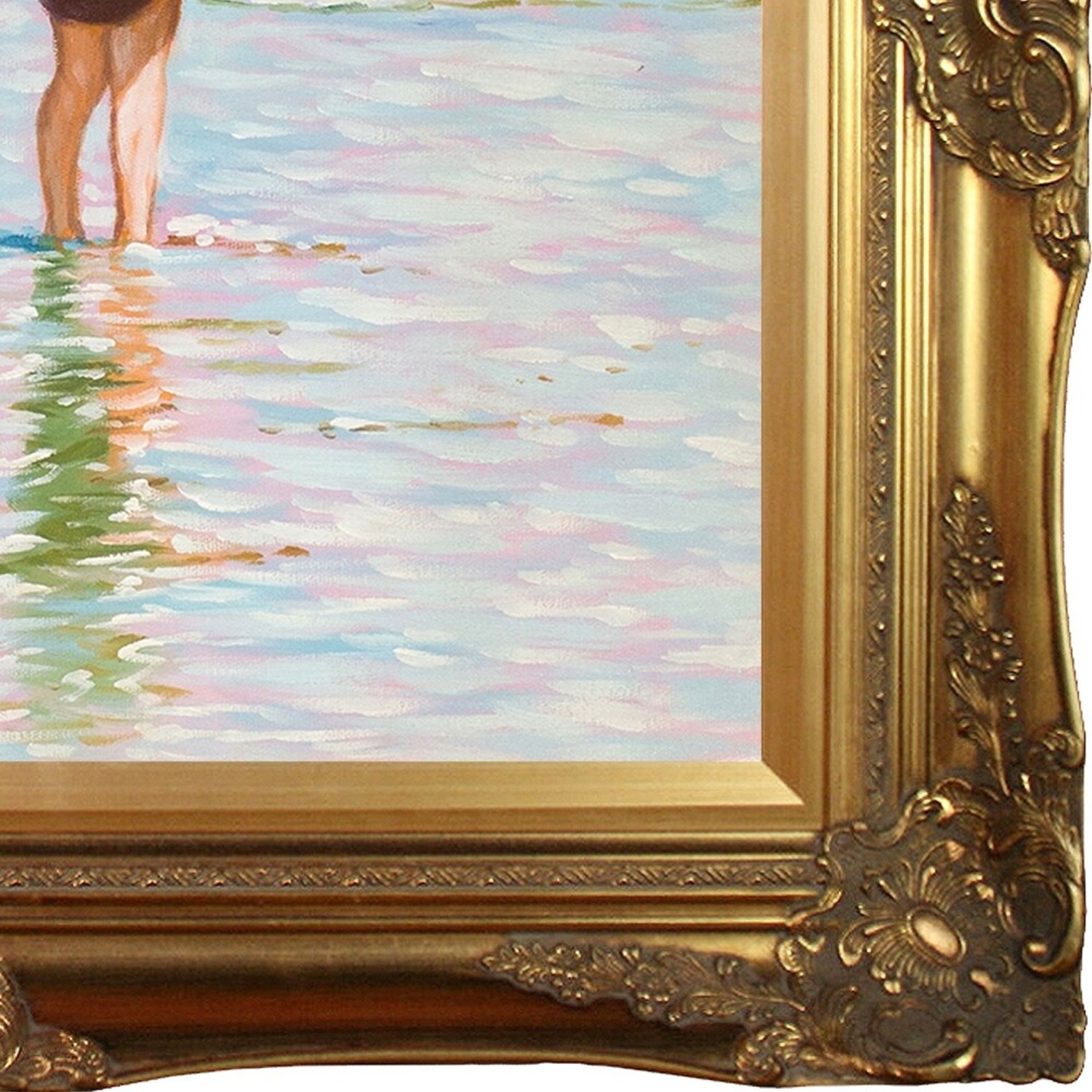 Edward Henry Potthast "Summer Day, Brighton Beach" Oil Painting, After - Bild 2 aus 6
