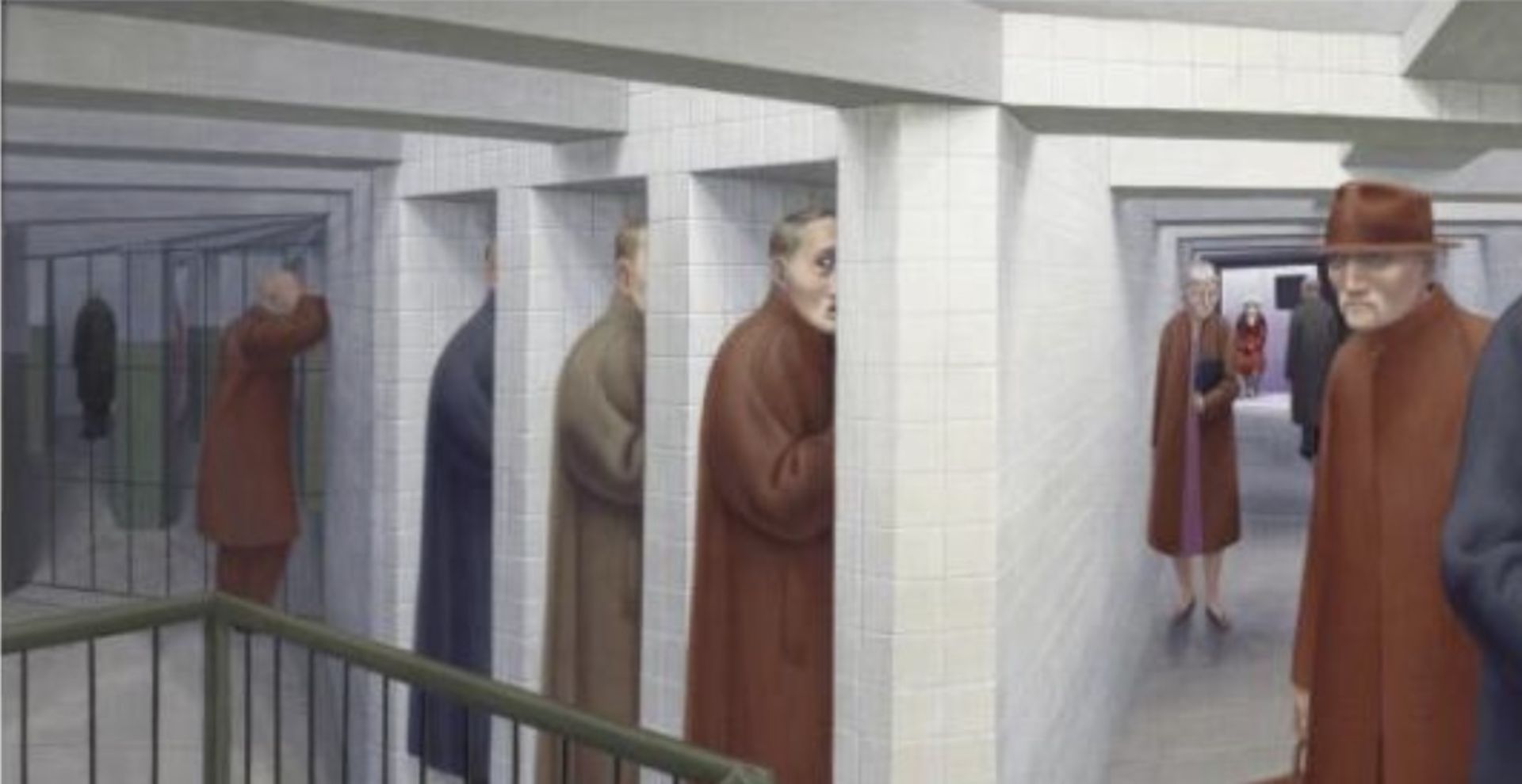 George Tooker "The Subway, 1950" Offset Lithograph - Bild 2 aus 5