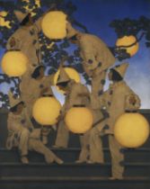Maxfield Parrish "The Lantern Bearers, 1908" Offset Lithograph
