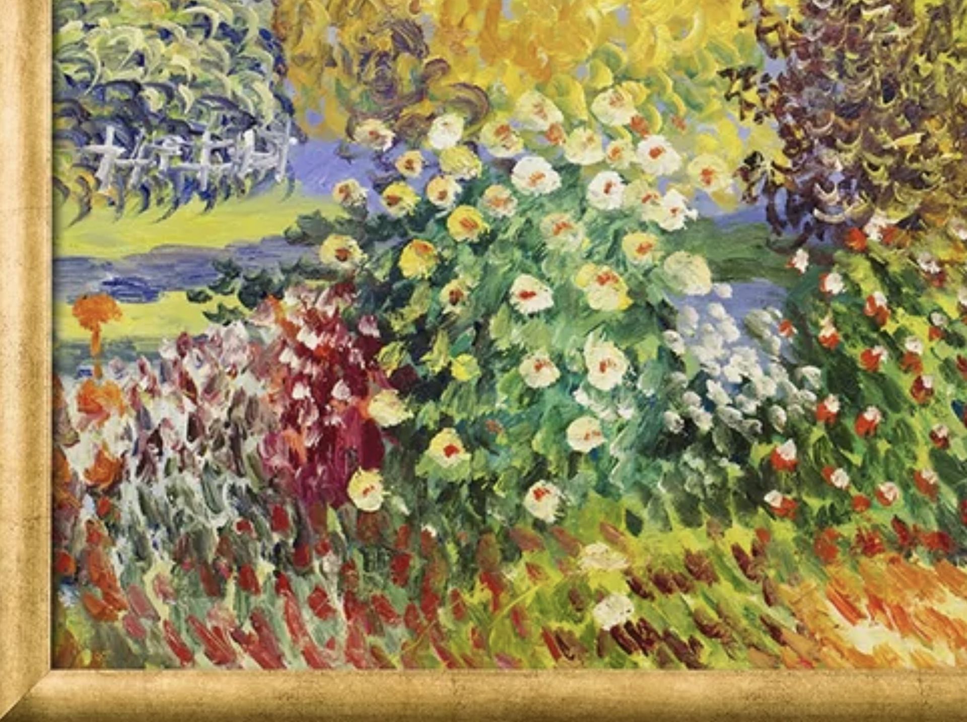 Claude Monet "Corner of the Garden at Montgeron" Oil Painting, After - Image 4 of 5