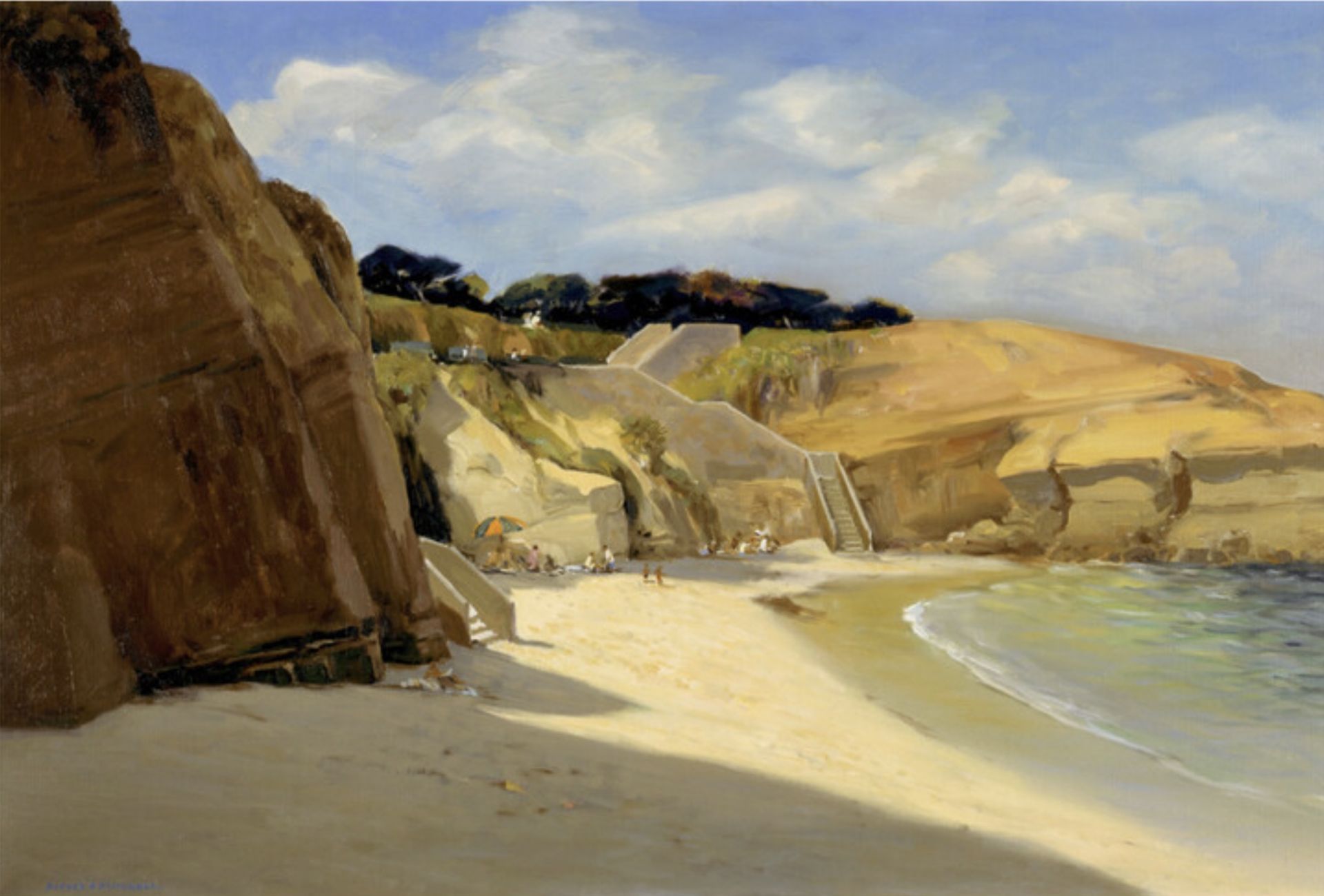 Alfred Richard Mitchell "La Jolla Cove, 1950" Print